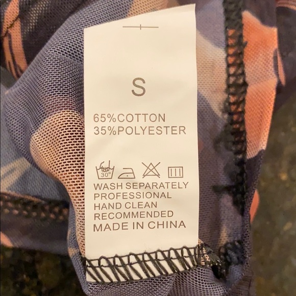 Sheer Black Top NEW Boho Sun Moon Stars Design - Picture 9 of 10